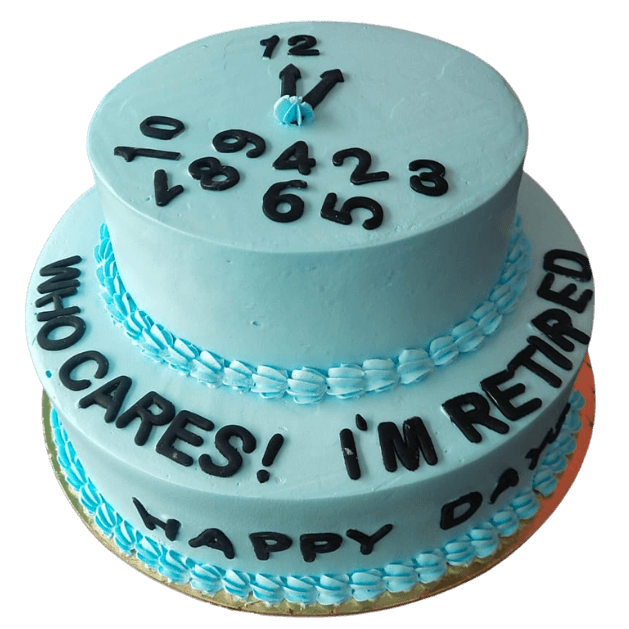 2 Tier Retirement Cake for Dad online delivery in Noida, Delhi, NCR, Gurgaon
